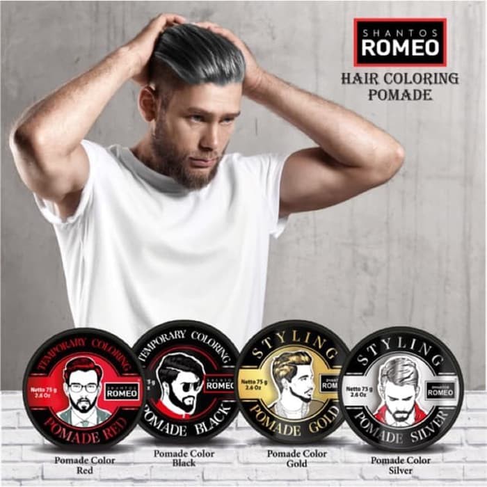 Pomade ROMEO SHANTOS RED TEMPORARY COLORING 75gr