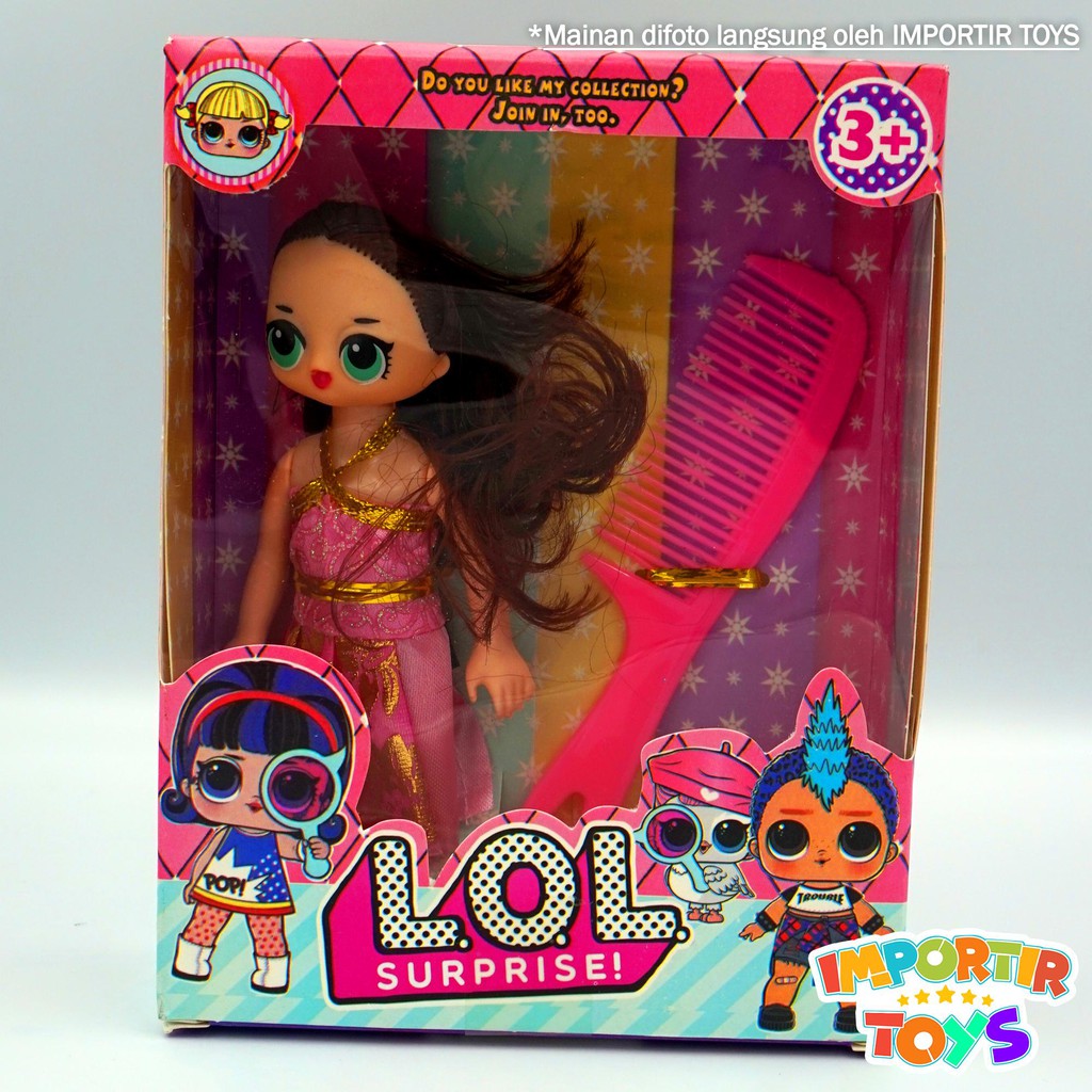 Mainan Boneka LOL barbie +SISIR Rambut Lucu Wig Mainan