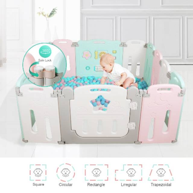 Pagar Bayi Cobyhaus Fence Starlight 8+2 New Model Coby Haus | Shopee