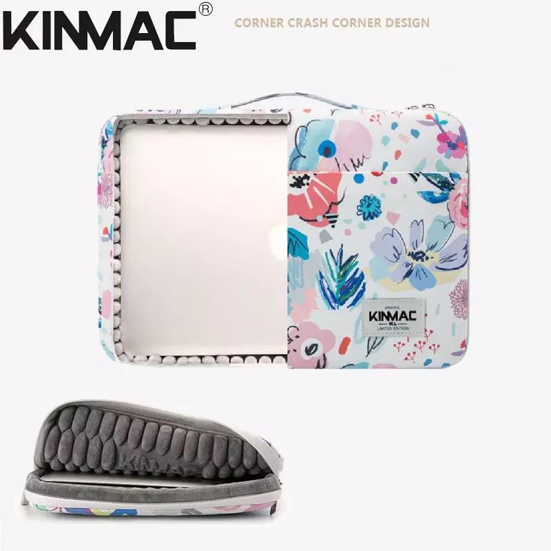 Tas Laptop Macbook KINMAC Flower Arrangement Handstrap Longstap Shockproof Size 13 14 15 16 inch