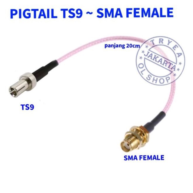 PIGTAIL ORBIT MAX B818 SINGLE TS9 TO SMA FEMALE RG316