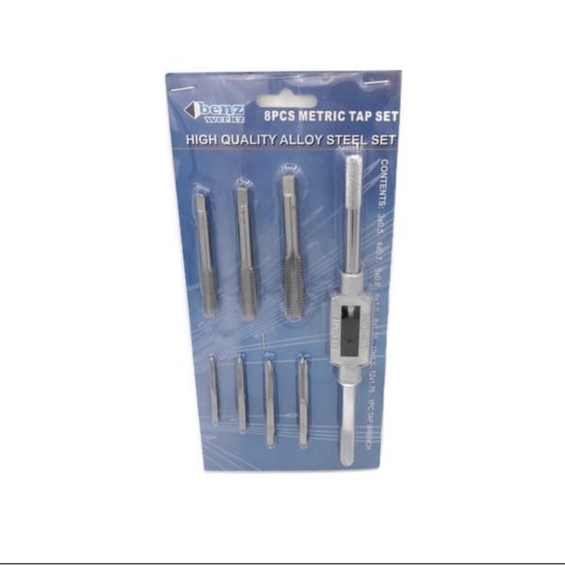 BENZ Metric Hand Tap Set 8pcs Mata Tap