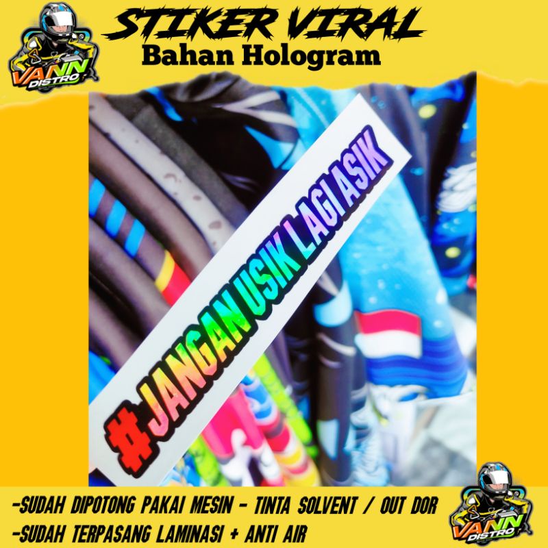 stiker JANGAN USIK LAGI ASIK