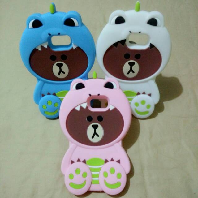 Case 4D Brown Dino Costume Samsung A320 A3 2017