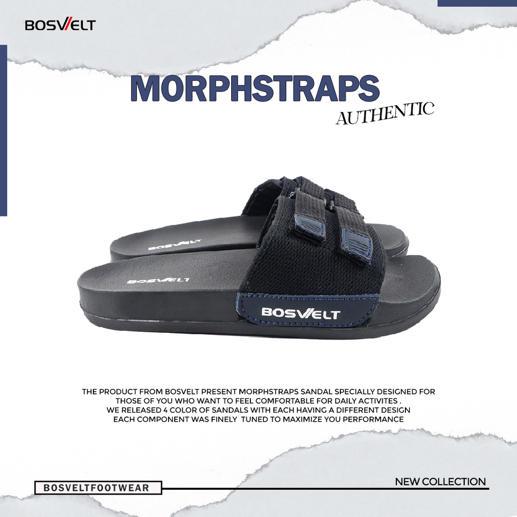Sandal Pria Premium Karet Bosvelt Morphstrap Nevy