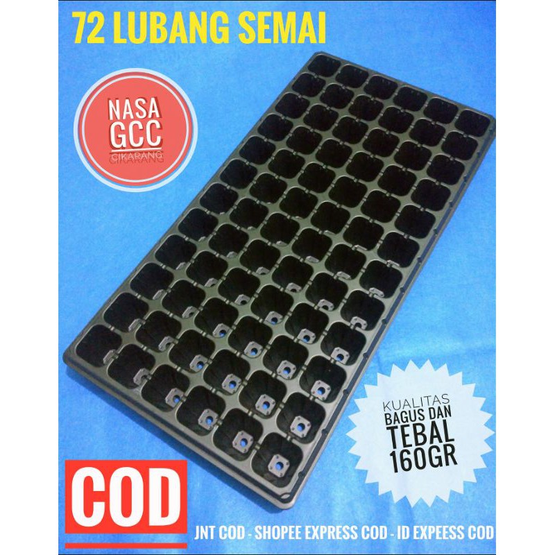 Tray pot semai  72 lubang semay bibit / benih