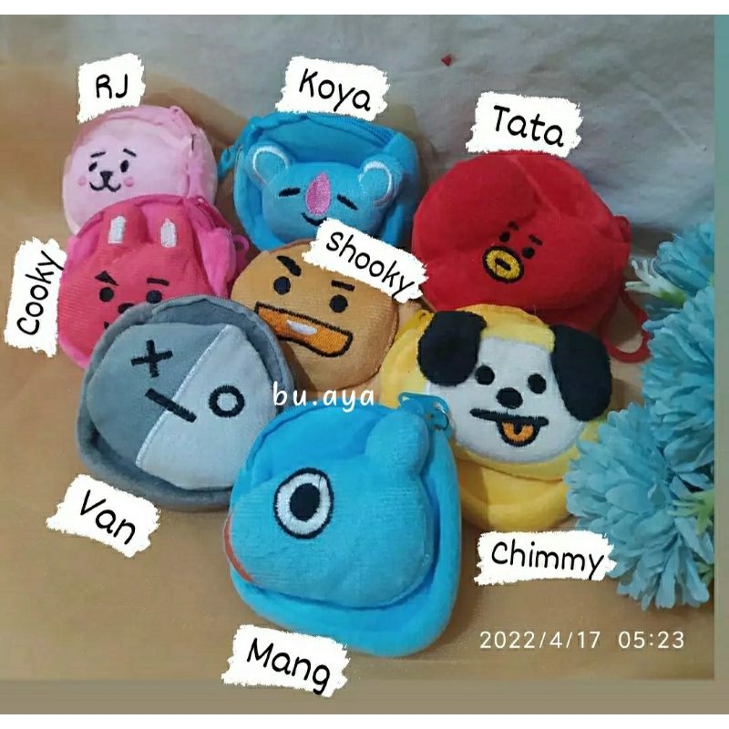 Dompet Koin BTS BT21/Gantungan Dompet Karakter