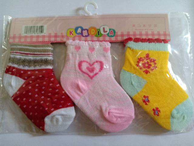 Kaos Kaki baby winteku / Flower /kingdom newborn size(0-6 BULAN) (3IN1)