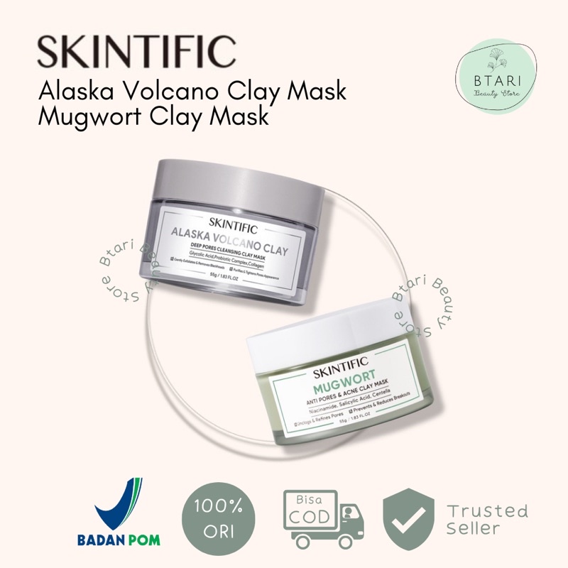 SKINTIFIC Alaska Volcano Clay Mask | Mugwort Clay Mask