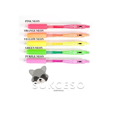 

Pulpen Gel Zebra Sarasa Clip Neon Series 0,5mm