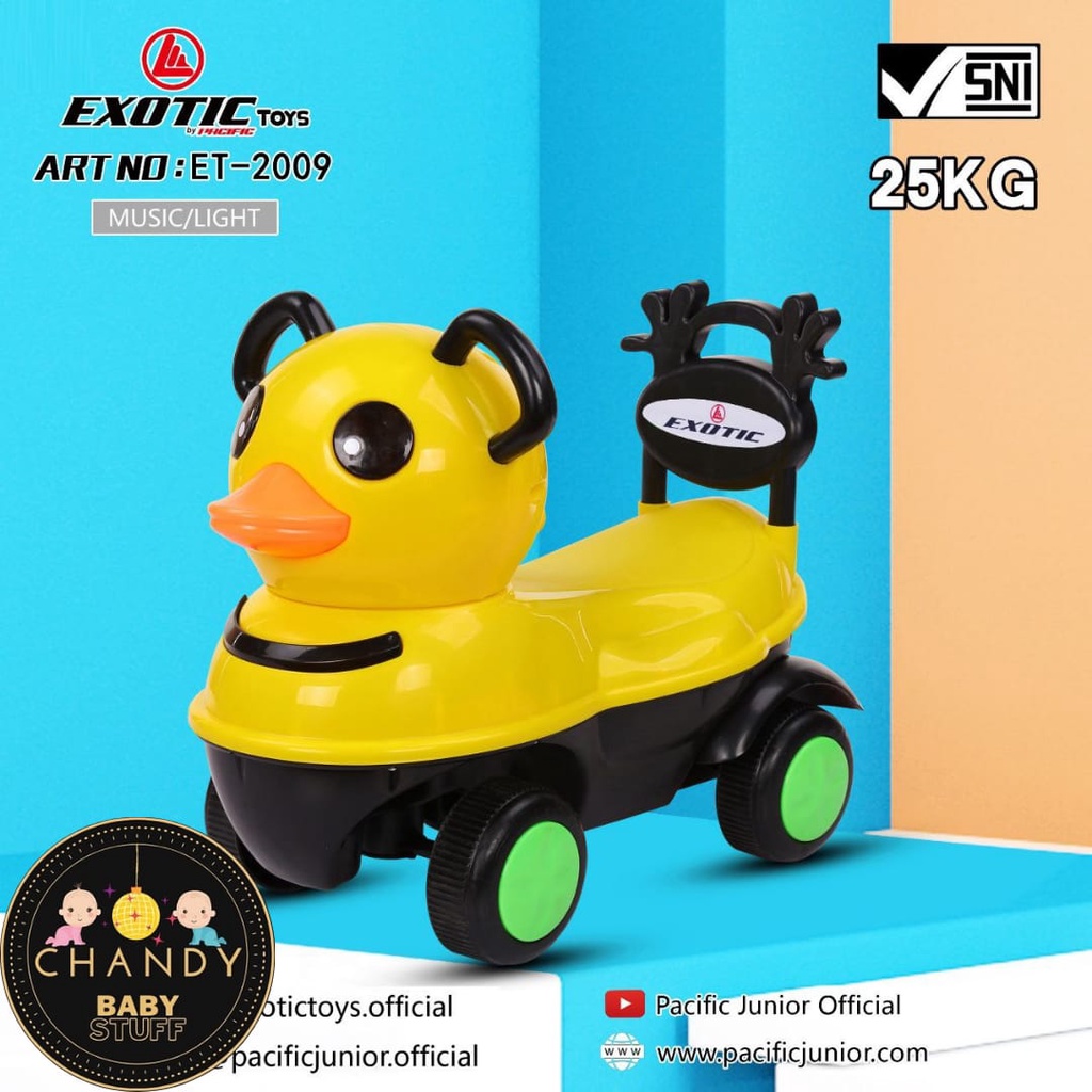 EXOTIC MAINAN ANAK MOBIL MOBILAN DORONG RIDE ON PANDA ET2010 BEBEK ET2009-6
