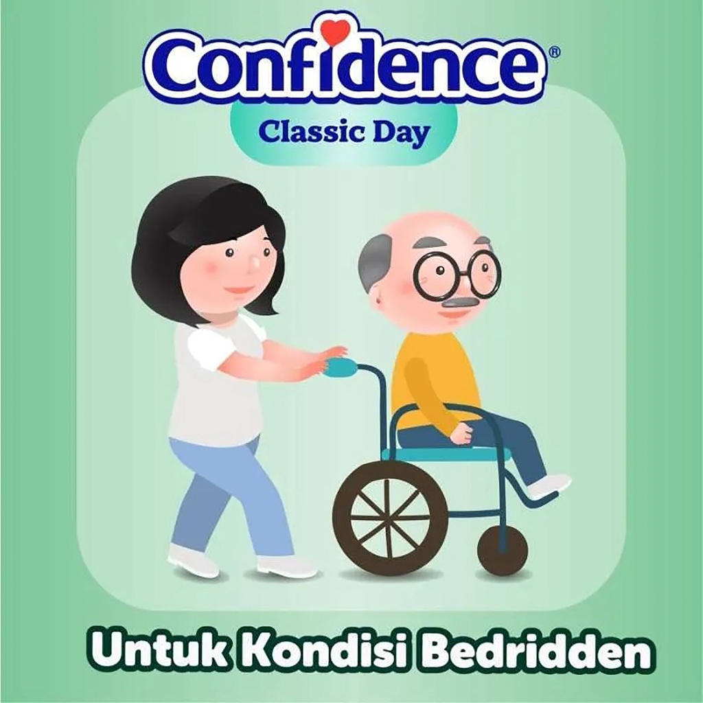 Bisa COD Confidence Popok Dewasa - Popok Perekat Classic Day L-7 Size 98 - 140cm