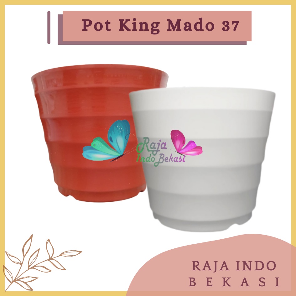 Pot King Mado 37 Putih Merah Bata Coklat Terakota Teracota Teraccota Diameter Atas 30 Cm Garden Of Love Pot Plastik Besar Jumbo 40 50 60 Cm Untuk Tanaman Murah Grosir