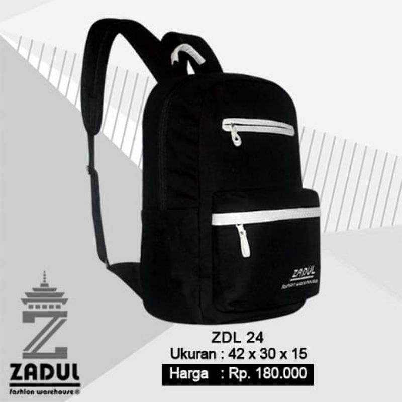 Tas Ransel Laptop Gendong Kanvas Premium