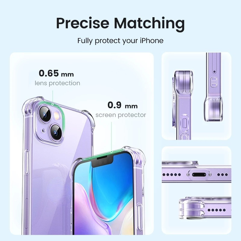 Soft Case Silikon TPU Transparan Shockproof Untuk iPhone 14 13 12 11 Pro Max Mini XR XS Max 8 7 6 6s Plus SE 2020