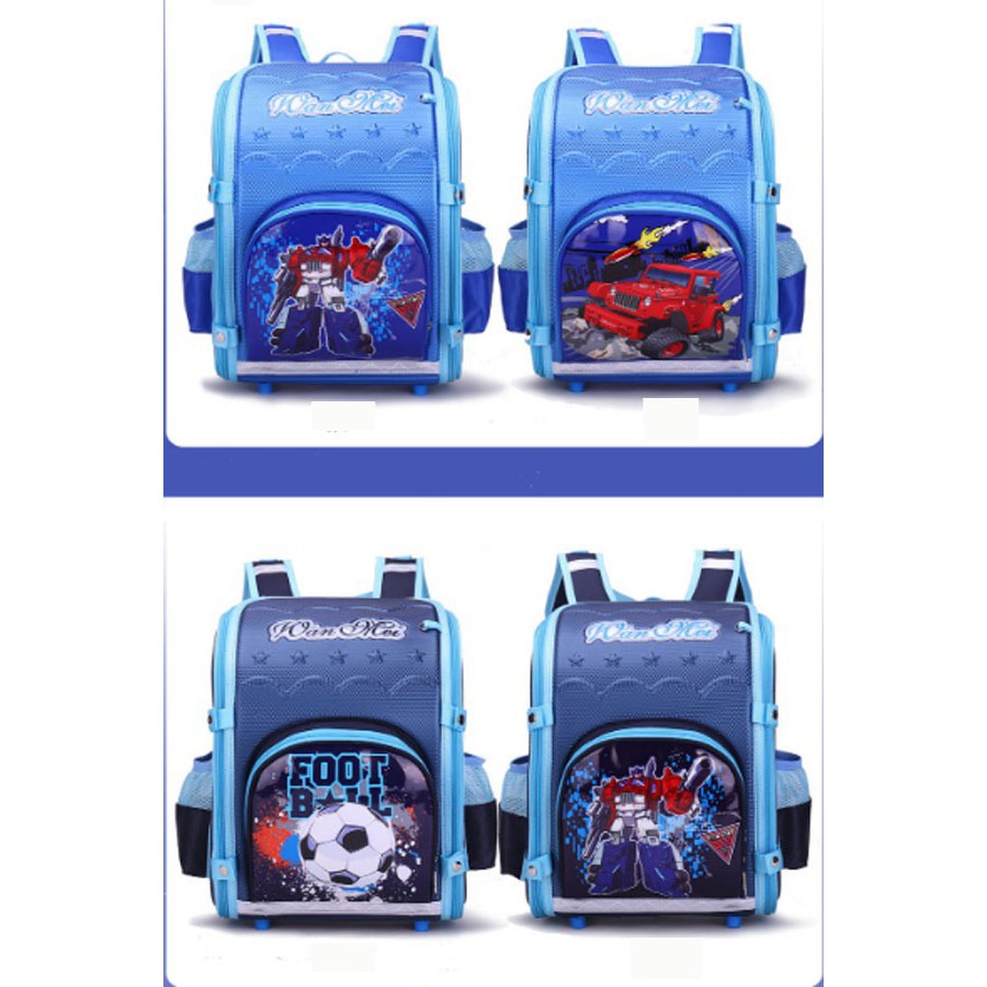 (RK)Tas Anak Import SD Sekolah Transformer Ball Car/ Tas Anak Laki Laki Cowok Sekolah SD