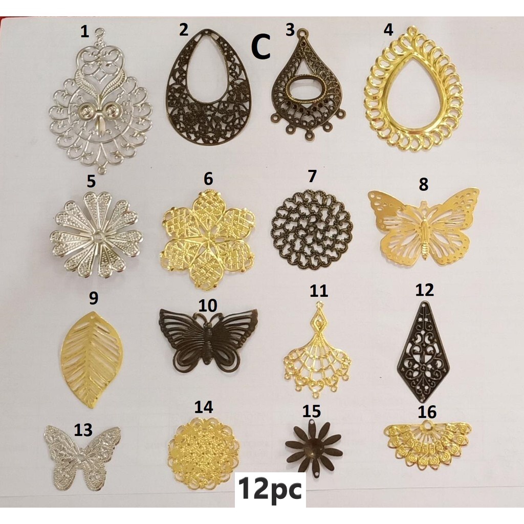 Ornamen Kerangka Lempengan Macam2 Model Type C, Harga/12pc