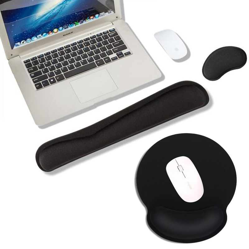 Mouse Pad Dengan Bantalan Pergelangan Tangan Ergonomis Bahan Memory Foam Super Fiber Tahan Lama Untuk Kantor