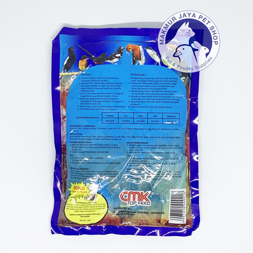 Pakan Burung Beauty Bird Food Biru