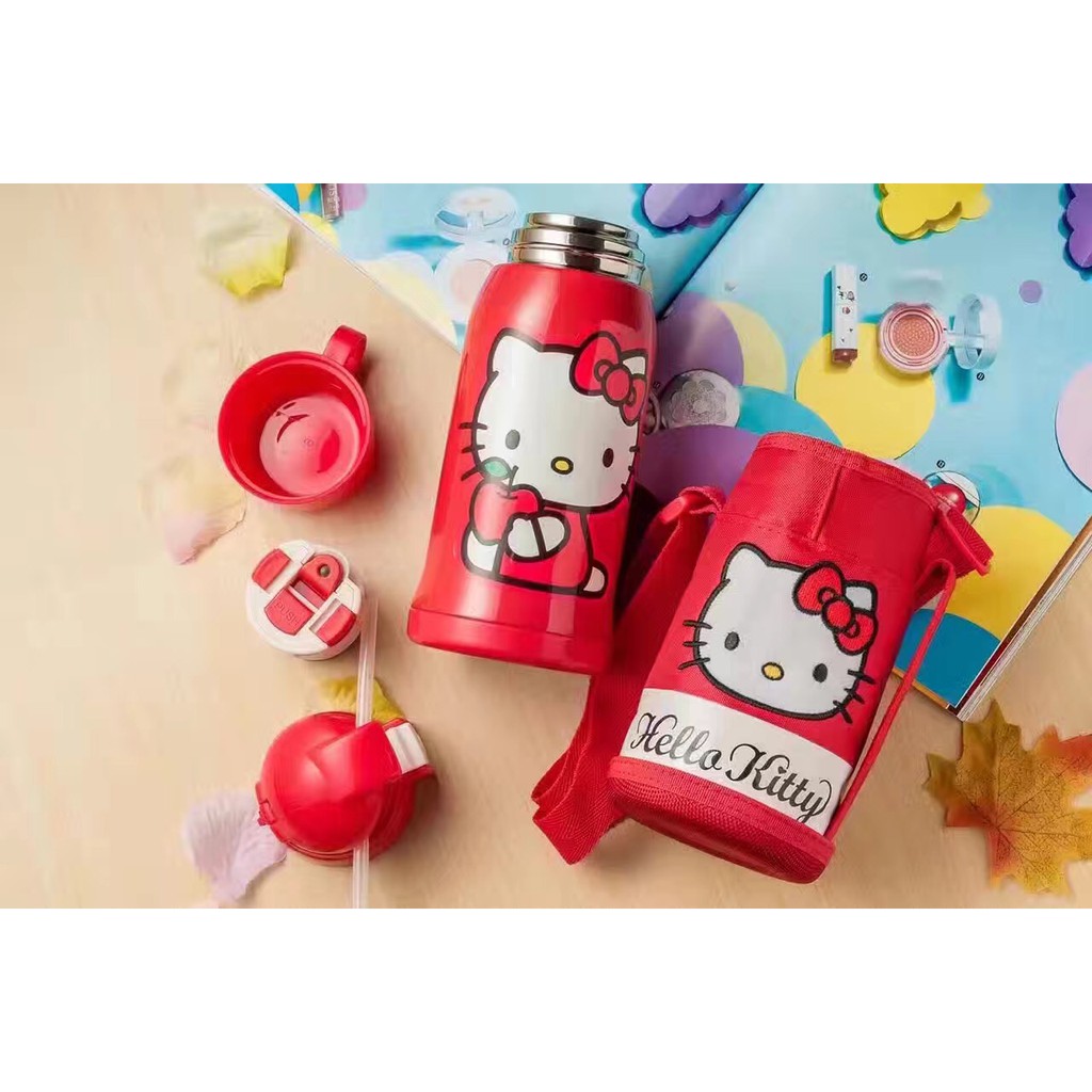 Thermos 2 in 1 Hello Kitty - Doraemon / botol termos botol minum anak souvenir kado