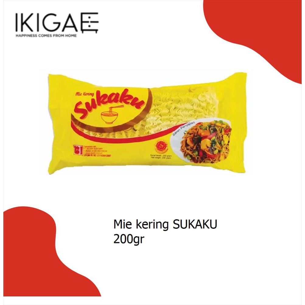 MIE TELUR SUKAKU / MI KERING  SUKAKU ROSE BRAND 200 GR