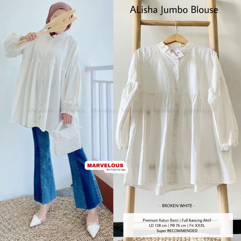 alisha jumbo blouse katun rami by marvelous