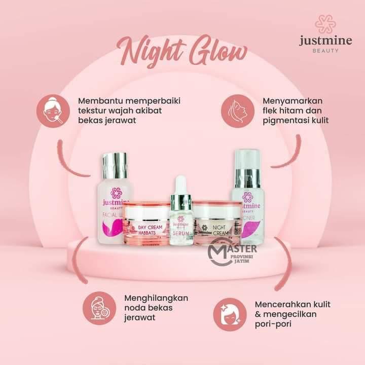 JUSTMINE Glowing Beauty Skincare Bpom Paket Glowing Acne Jelly Acne More Removespot | Skin Care