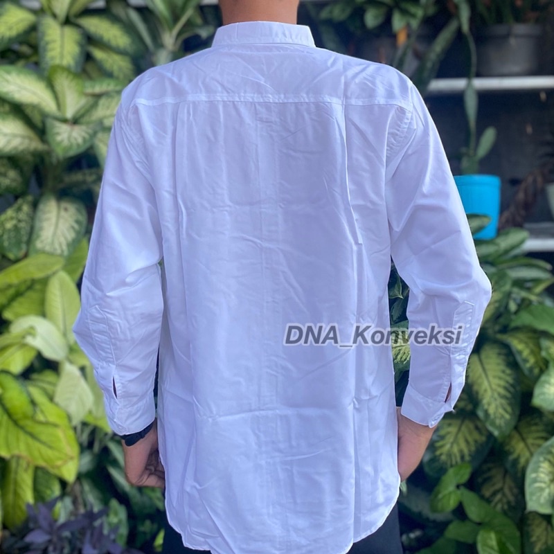 KEMEJA PUTIH POLOS PRIA JUMBO Lengan Panjang XXXL XXL XL L M