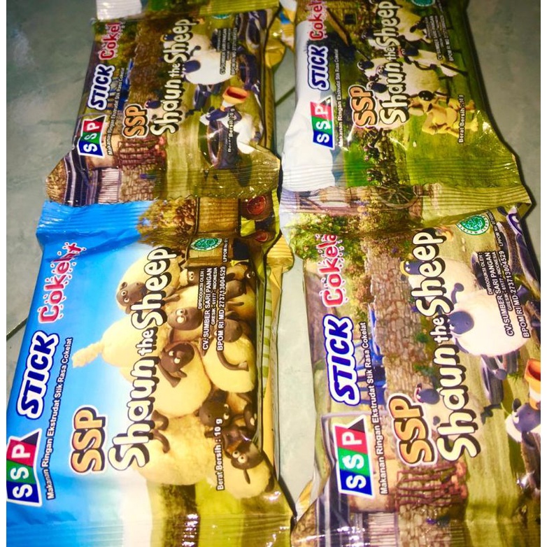 (Sae) Snack SSP Shaun The Seep Stick berhadiah isi 10 pcs