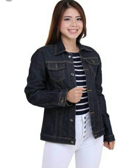 JAKET JEANS  WANITA JUMBO LD 122cm XXXL MUAT UNTUK 100KG