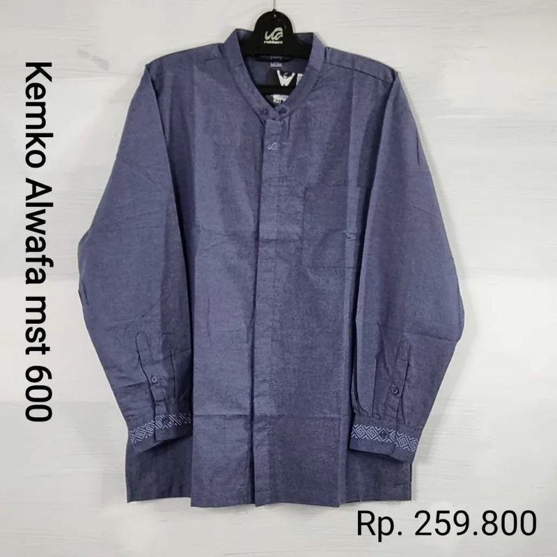 Kemko Alwafa - Kemko Neptun -Kemeja Koko Rabbani Manset - Koko Rabbani Lengan Panjang Kancing - Kemk
