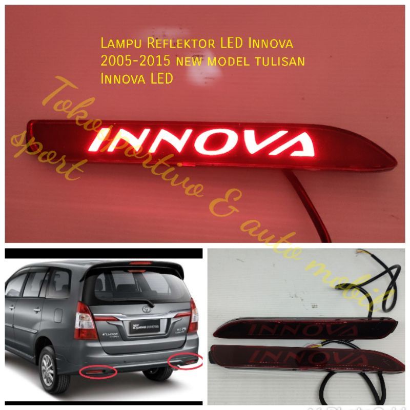 lampu reflektor bumper belakang Inova lama 2005-2015,