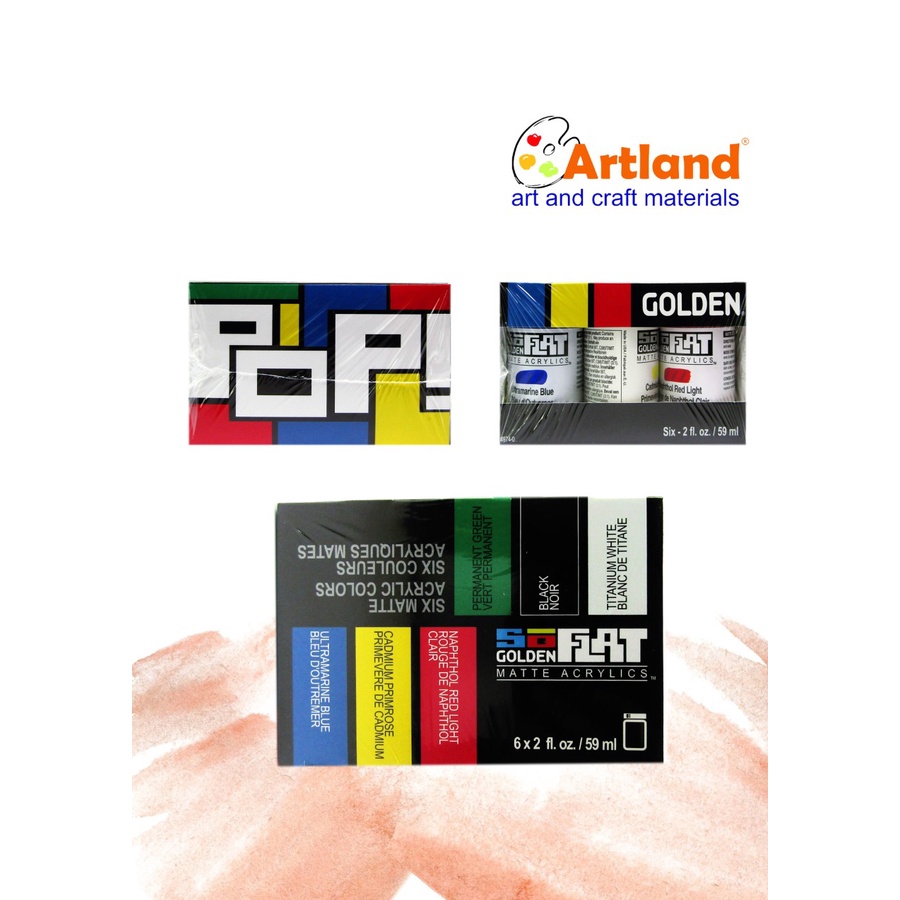 

So Flat Golden Matte Acrylics set 6x2 fl.oz/ 59ml