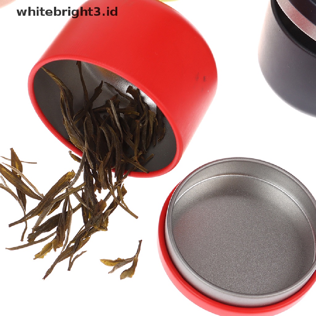 {whitebright3.id} Airtight Smell Proof Container Aluminum Herb Stash Jar Metal Sealed Can Tea Jar ,