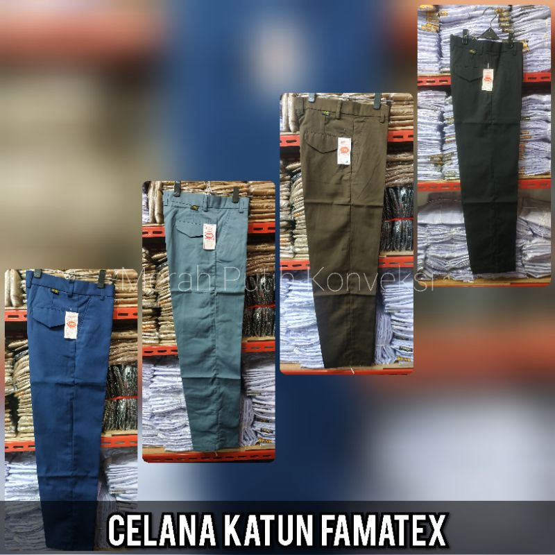 [Famatex] Celana PDL SMP SMA Pramuka Hitam Bahan Famatex