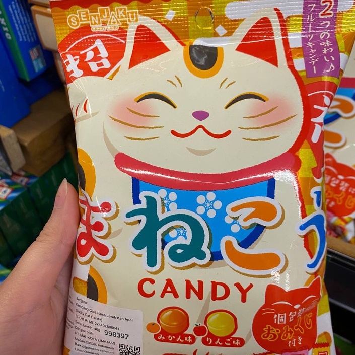 

Senjaku Lucky Cat Candy Kembang Gula Rasa Jeruk dan Apel