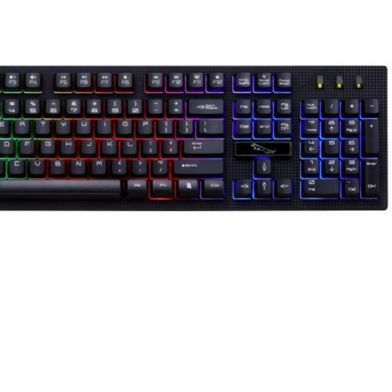 ♥ Keyboard Gaming Wired USB RGB Light - Putih/Hitam ➤