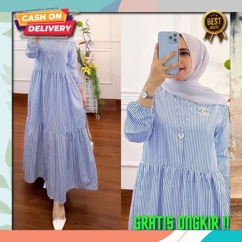 Gamis Fashion Wanita Syar`I Muslimah Gsmis Cewek Kekinian Import Premium Games Remaja Dewasa Terbaru