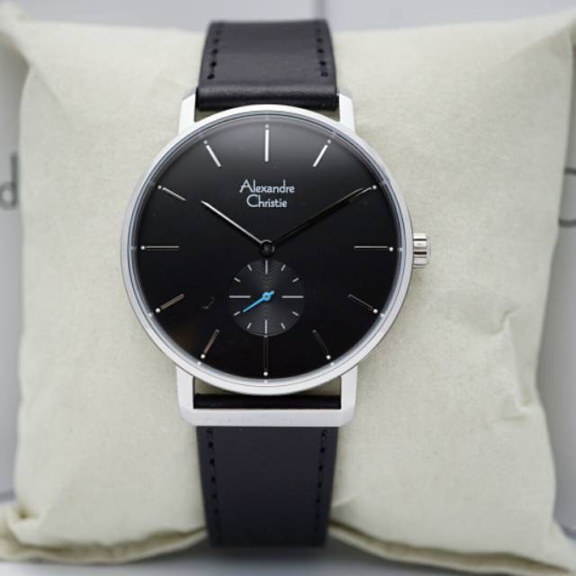 Jam Tangan Pria Alexandre Christie AC 8572 Silver Black.Original