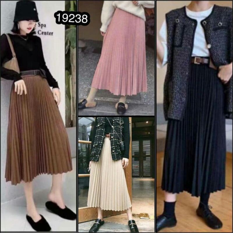 Rok Suede plisket