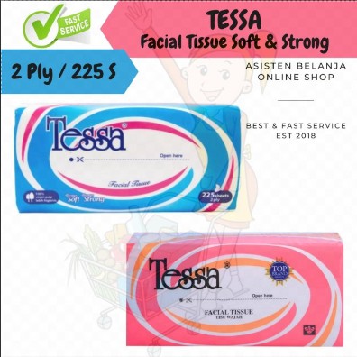 TESSA Facial Tissue Grafis TP01 TP 01 [ 2 Ply / 225 SHEET ] MUKA WAJAH FACE lembut