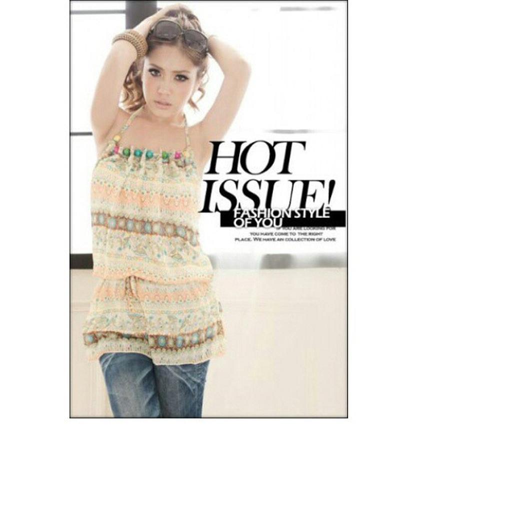 dress chiffon etnik manik, IMPORT