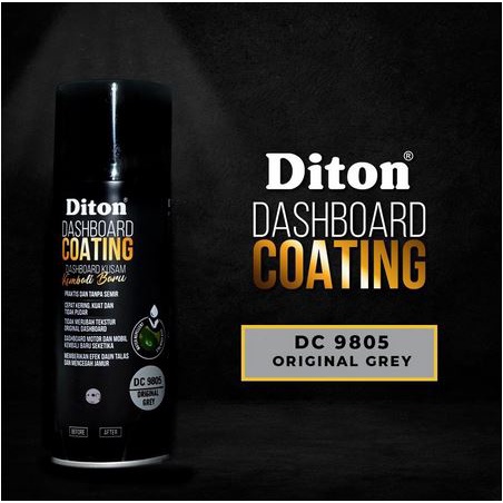 Cat Pilox Diton Premium DASHBOARD COATING ORIGINAL GREY DC 9805 Diton Premium Body Kasar / Dashboard Motor Mobil. Tanpa Semir