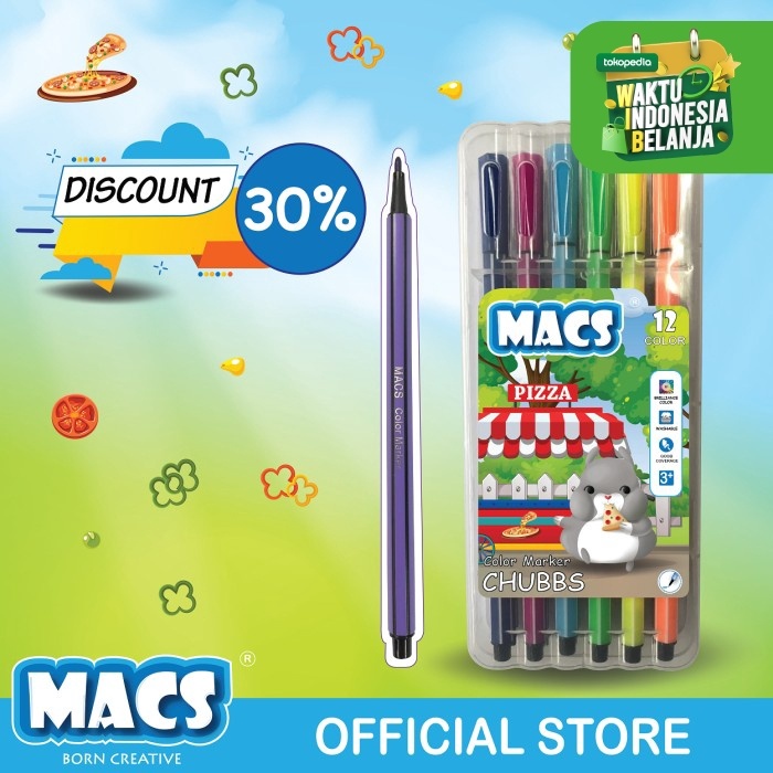 

Pendrawing- Color Marker 12 Warna Spidol Tipis -Drawing-Pen.