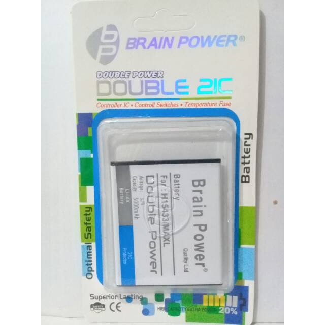 Double Power Battery Batere Batre Baterai Brain Power Andromax L Max L H15433