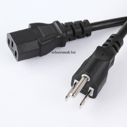 Kabel Power cord C13 To AC US Plug 2m 2 Meter KABEL BESAR 6MM