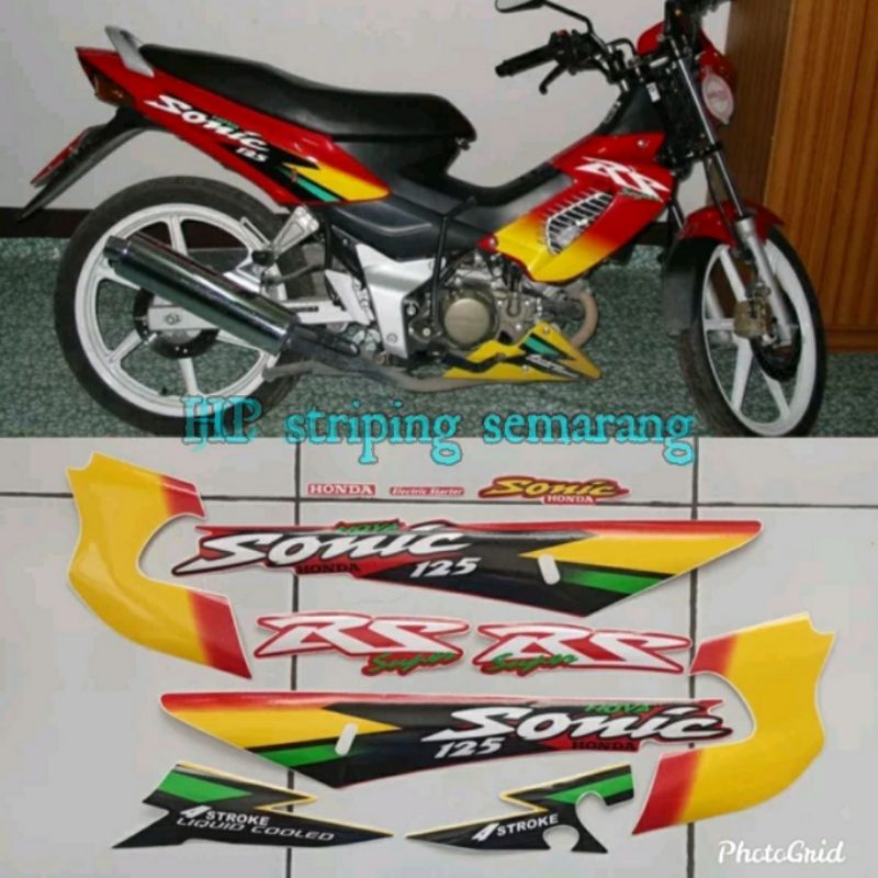 Striping Honda Sonic RS 125 th 2000 merah