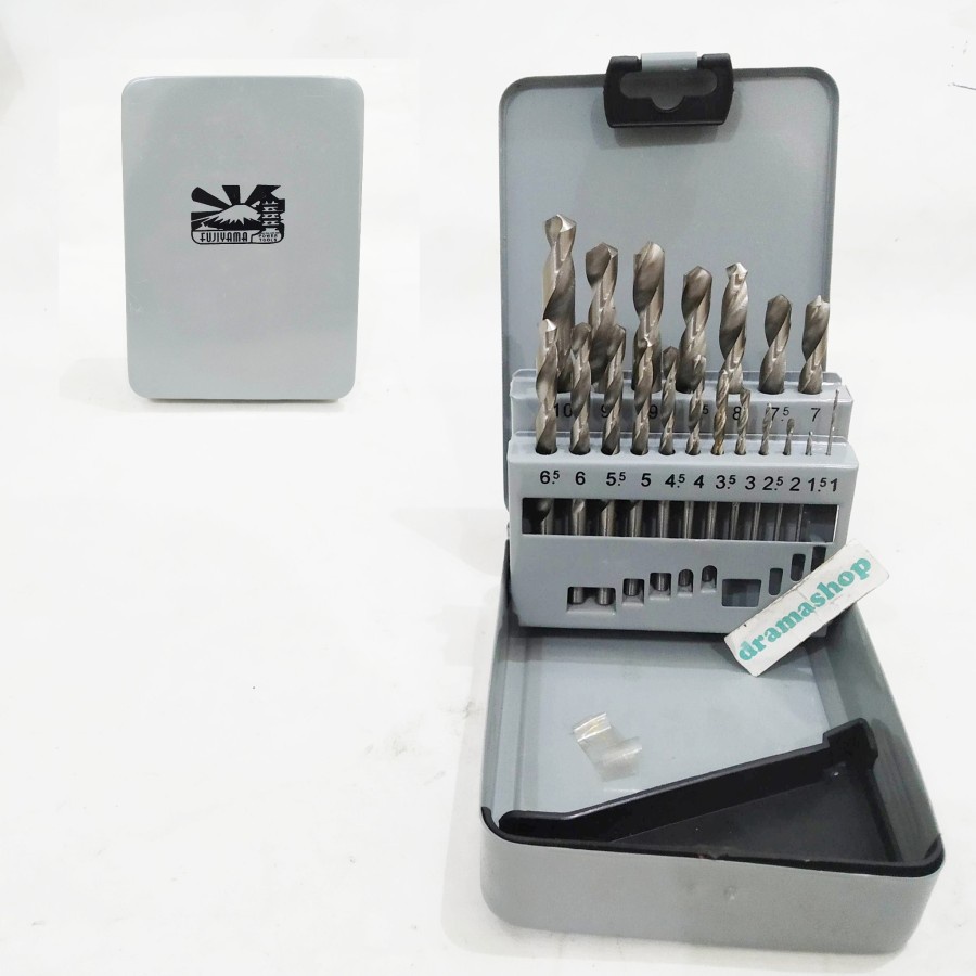 Mata Bor Besi Logam HSS Twist Drill Bit Set 19pcs Fujiyama