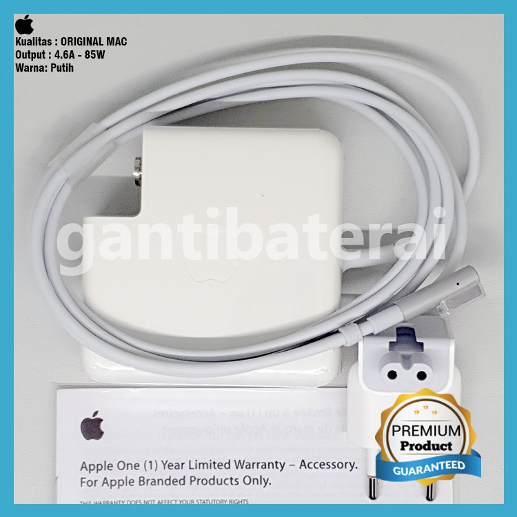 Adaptor Charger Macbook PRO Magsafe 1 85W L-tip BOX