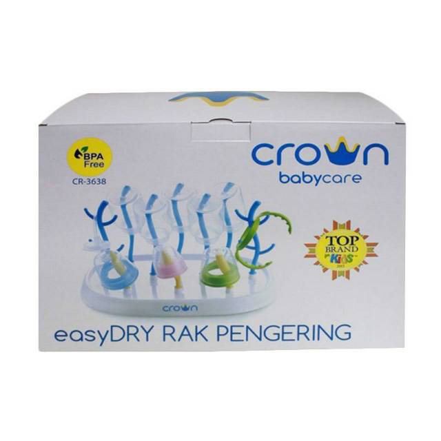 Crown Drying Rack CR 3638 Rak Pengering botol susu bayi dengan tutup Makassar